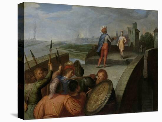 Peace Negotiations Between Julius Civilis and the Roman General Cerialis-Otto van Veen-Stretched Canvas