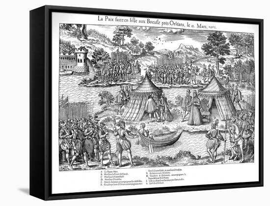 Peace of Amboise Ending the First French Religious War, March 1563-Jacques Tortorel-Framed Stretched Canvas