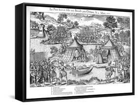 Peace of Amboise Ending the First French Religious War, March 1563-Jacques Tortorel-Framed Stretched Canvas