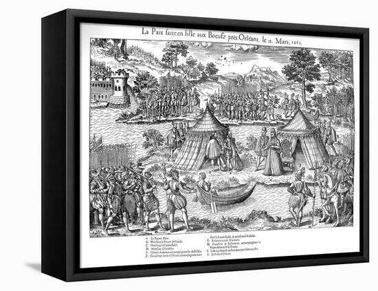 Peace of Amboise Ending the First French Religious War, March 1563-Jacques Tortorel-Framed Stretched Canvas