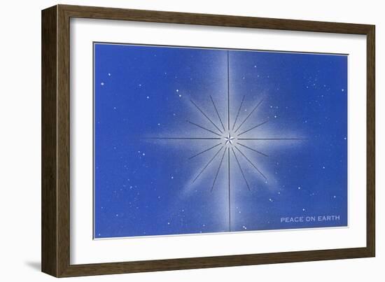 Peace on Earth, Star-null-Framed Art Print