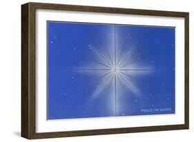 Peace on Earth, Star-null-Framed Art Print