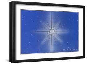 Peace on Earth, Star-null-Framed Art Print