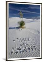 Peace on Earth Written in Sand-Darrell Gulin-Framed Premium Photographic Print