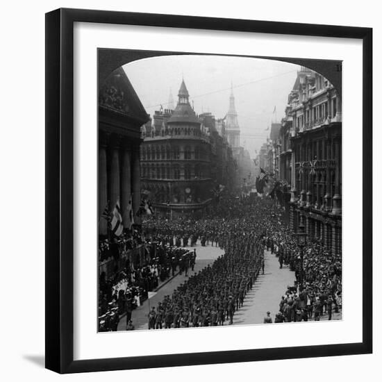 Peace Parade 1918-null-Framed Art Print