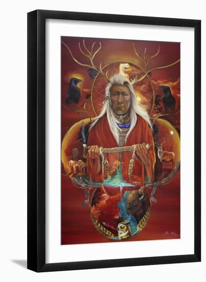 Peace Pipe Offering-Sue Clyne-Framed Giclee Print