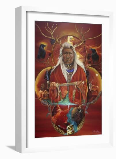 Peace Pipe Offering-Sue Clyne-Framed Giclee Print