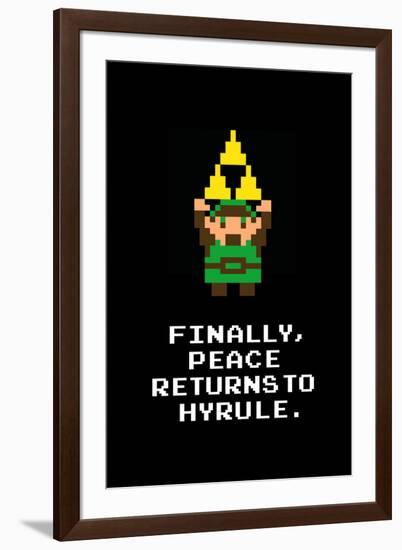 Peace Returns to Hyrule Video Game-null-Framed Art Print