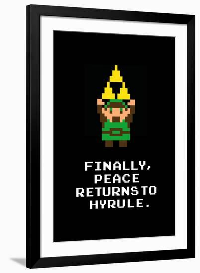 Peace Returns to Hyrule Video Game-null-Framed Art Print