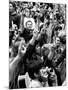 Peace Sign Flashing, Anti Election Protestors in Grant Park Against Democratic National Convention-Charles H^ Phillips-Mounted Photographic Print