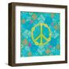 Peace Sign Floral Hearts I-Alan Hopfensperger-Framed Art Print