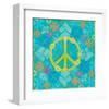 Peace Sign Floral Hearts I-Alan Hopfensperger-Framed Art Print