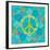 Peace Sign Floral Hearts I-Alan Hopfensperger-Framed Art Print