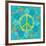 Peace Sign Floral Hearts I-Alan Hopfensperger-Framed Art Print