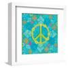 Peace Sign Floral Hearts I-Alan Hopfensperger-Framed Art Print