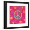 Peace Sign Floral Hearts II-Alan Hopfensperger-Framed Premium Giclee Print