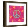 Peace Sign Floral Hearts II-Alan Hopfensperger-Framed Premium Giclee Print