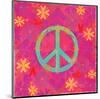 Peace Sign Floral Hearts II-Alan Hopfensperger-Mounted Premium Giclee Print