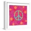 Peace Sign Floral Hearts II-Alan Hopfensperger-Framed Art Print