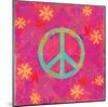 Peace Sign Floral Hearts II-Alan Hopfensperger-Mounted Art Print