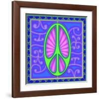 Peace sign (green)-Kem Mcnair-Framed Giclee Print