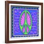 Peace sign (green)-Kem Mcnair-Framed Giclee Print