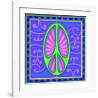 Peace sign (green)-Kem Mcnair-Framed Giclee Print