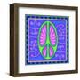 Peace sign (green)-Kem Mcnair-Framed Art Print