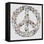 Peace Sign in Bloom-Sydney Edmunds-Framed Stretched Canvas