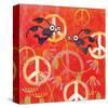 Peace Sign Ladybugs I-Alan Hopfensperger-Stretched Canvas