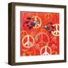 Peace Sign Ladybugs I-Alan Hopfensperger-Framed Art Print