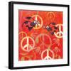 Peace Sign Ladybugs I-Alan Hopfensperger-Framed Art Print