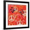 Peace Sign Ladybugs I-Alan Hopfensperger-Framed Art Print