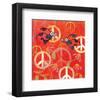 Peace Sign Ladybugs I-Alan Hopfensperger-Framed Art Print