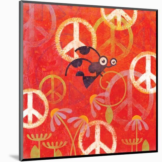 Peace Sign Ladybugs II-Alan Hopfensperger-Mounted Art Print