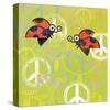 Peace Sign Ladybugs III-Alan Hopfensperger-Stretched Canvas