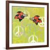 Peace Sign Ladybugs III-Alan Hopfensperger-Framed Art Print