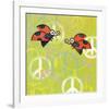 Peace Sign Ladybugs III-Alan Hopfensperger-Framed Art Print