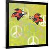 Peace Sign Ladybugs III-Alan Hopfensperger-Framed Art Print