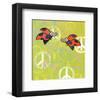 Peace Sign Ladybugs III-Alan Hopfensperger-Framed Art Print