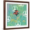 Peace Sign Ladybugs IV-Alan Hopfensperger-Framed Art Print