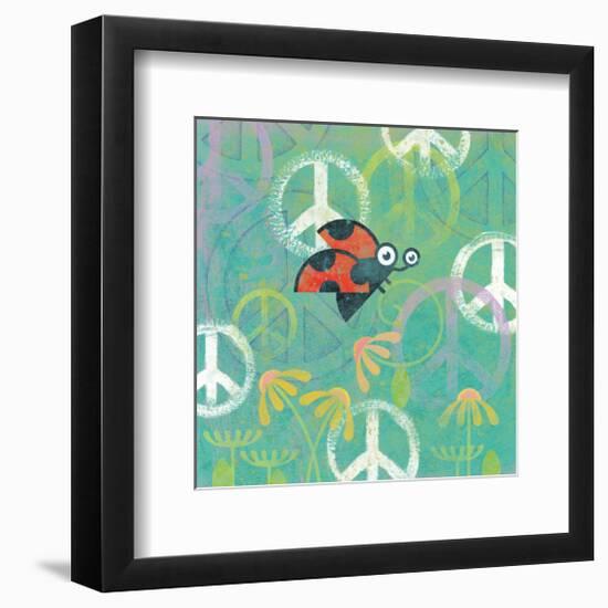 Peace Sign Ladybugs IV-Alan Hopfensperger-Framed Art Print