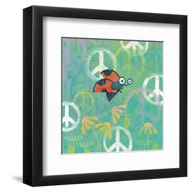 Peace Sign Ladybugs IV-Alan Hopfensperger-Framed Art Print