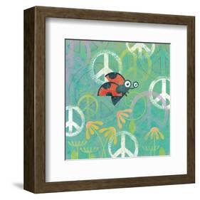 Peace Sign Ladybugs IV-Alan Hopfensperger-Framed Art Print