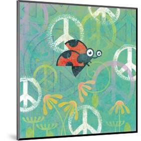 Peace Sign Ladybugs IV-Alan Hopfensperger-Mounted Art Print