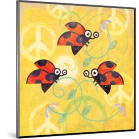 Peace Sign Ladybugs V-Alan Hopfensperger-Mounted Art Print