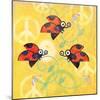 Peace Sign Ladybugs V-Alan Hopfensperger-Mounted Art Print