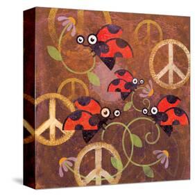 Peace Sign Ladybugs VI-Alan Hopfensperger-Stretched Canvas