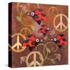 Peace Sign Ladybugs VI-Alan Hopfensperger-Stretched Canvas