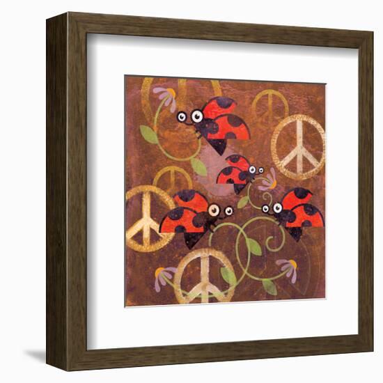 Peace Sign Ladybugs VI-Alan Hopfensperger-Framed Art Print